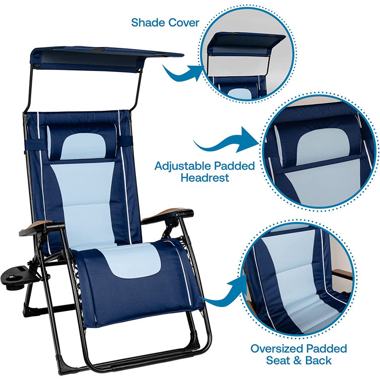 Arlmont & Co. Kolyo Folding Zero Gravity Chair with Cushions Wayfair